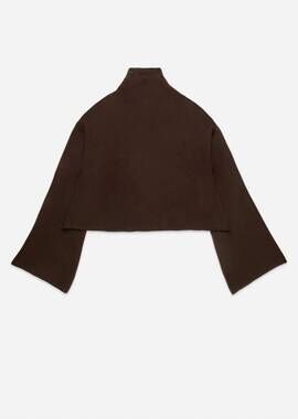 NEW DELUC women's parker turtleneck sweater in cocoa